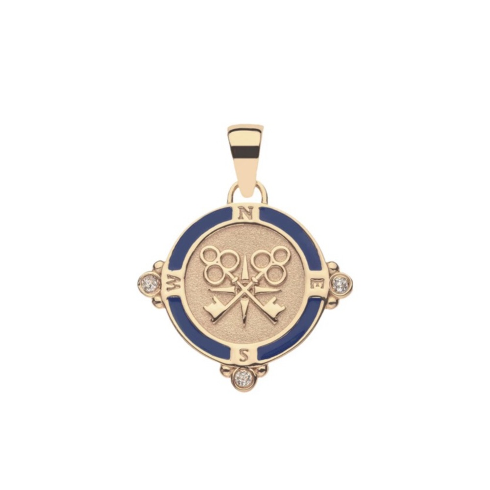 Jane Win Petite Embellished Coin Pendant- FOREVER.  Sold out online.  NEW-in box